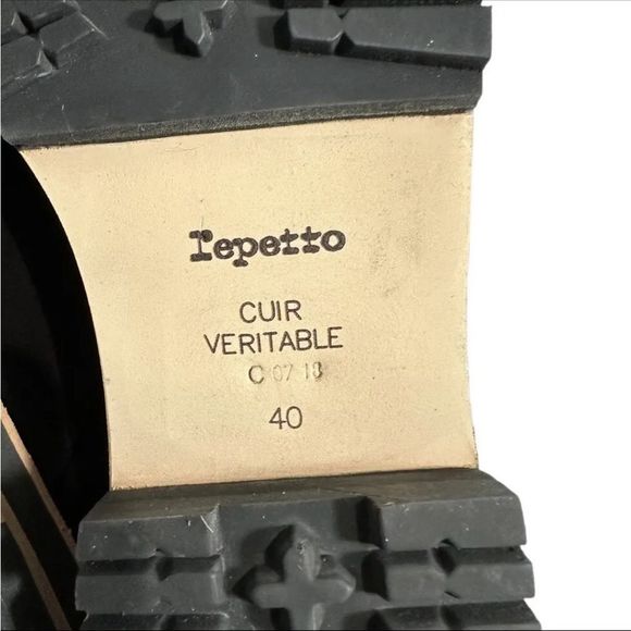 Repetto Light Oxfords Cuir Veritable Black Suede - Picture 6 of 8